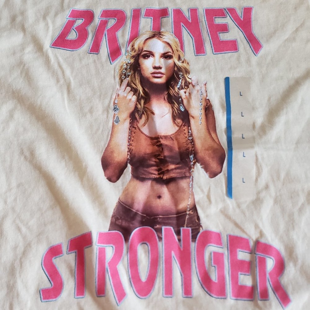 BRITNEY SPEARS (2022) Official Women's NWT "Stronger" Y2K T-Shirt Size Large